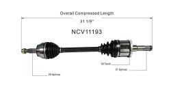 GSP - GSP NCV11193 01-04 Ford Mustang 4.6 Rear CV Axle Assembly - Image 6