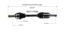 GSP - GSP NCV11508 Front Left CV Axle Assembly for Ford/Lincoln 3.5/3.7 - Image 6