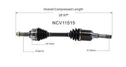 GSP - GSP NCV11515 Ford/Mazda/Mercury 2.5/3.0 4WD/FWD Front Left CV Axle Assembly - Image 6