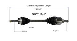 GSP - GSP NCV11522 Front Right CV Axle Assembly for 90-04 Ford Taurus - Image 6