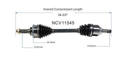 GSP - GSP NCV11545 Ford/Kia Mazda/Mercury 1.6 Front Left CV Axle Assembly - Image 6