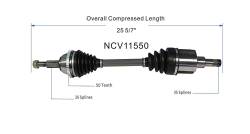 GSP - GSP NCV11550 Spinnaker Edition Front Right CV Axle Assy for 95-02 Continental - Image 6