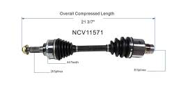 GSP - GSP NCV11571 Ford/Mazda/Mercury 2.0/2.3/2.5/3.0 Front Right CV Axle Assembly - Image 6