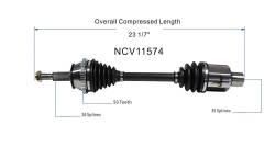 GSP - GSP NCV11574 99-03 Ford Windstar Front Left CV Axle Assembly - Image 6