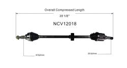 GSP - GSP NCV12018 Chrysler/Dodge 2.4 3.6 AWD/FWD Front Right CV Axle Assembly - Image 6