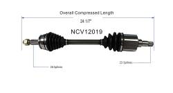 GSP - GSP NCV12019 Front Left CV Axle Assembly for Chrysler/Dodge/Plymouth - Image 6