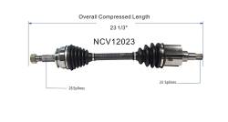 GSP - GSP NCV12023 Dodge/Plymouth Front Left CV Axle Assembly - Image 6