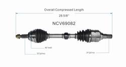 GSP - GSP NCV69082 Front Left CV Axle Assembly for 14-16 Toyota Highlander 3.5 - Image 6