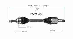 GSP - GSP NCV69091 Front Left CV Axle Assembly for Lexus & Toyota 3.3 3.5 AWD - Image 6