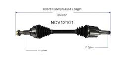 GSP - GSP NCV12101 Chrysler/Dodge 2.4 2.7 Front Left CV Axle Assembly - Image 6