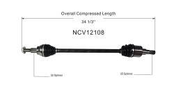 GSP - GSP NCV12108 Rear Right CV Axle Assembly for 09-19 Dodge Journey 3.5/3.6 - Image 6