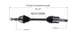 GSP - GSP NCV12505 Front Left Axle Assembly for Chrysler/Dodge RAM Volkswagen - Image 6