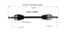 GSP - GSP NCV12591 Chrysler/Dodge 5.7 AWD/RWD Left Rear CV Axle Assembly - Image 6