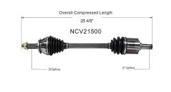 GSP - GSP NCV21500 Front Left CV Axle Assembly for 04-08 Acura TSX - Image 6