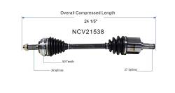 GSP - GSP NCV21538 Front Left CV Axle Assembly for Acura/Honda - Image 6