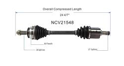 GSP - GSP NCV21548 02-06 Acura RSX Type-S Front Left CV Axle Assembly - Image 6
