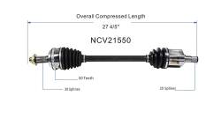 GSP - GSP NCV21550 Front Left CV Axle Assembly for Acura/Honda - Image 6