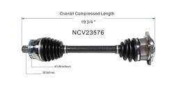 GSP - GSP NCV23576 Audi/Volkswagen 1.8/2.0 2.8 4.0 Front Right CV Axle Assembly - Image 6