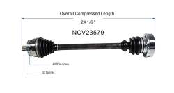 GSP - GSP NCV23579 Audi/Volkswagen 1.8 Front Left CV Axle Assembly - Image 6