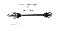 GSP - GSP NCV27916 Left Rear CV Axle Assembly for BMW Convertible Coupe Wagon 3.0 - Image 6