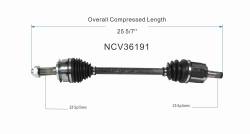 GSP - GSP NCV36191 Front Left CV Axle Assembly for 19-25 Honda Civic Sport 2.0 - Image 6