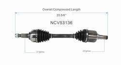 GSP - GSP NCV53136 Front Left CV Axle Assembly for 15-18 Altima 3.5 - Image 6