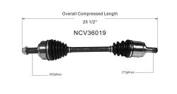 GSP - GSP NCV36019 Front Left CV Axle Assembly for 15-16 Honda CR-V - Image 6