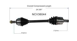 GSP - GSP NCV36044 88-89 Honda Prelude Front Right CV Axle Assembly - Image 6