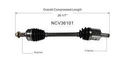 GSP - GSP NCV36101 12-14 Honda CR-V Front Left CV Axle Assembly - Image 6