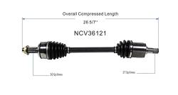 GSP - GSP NCV36121 Front Left CV Axle Assembly for Acura/Honda 2.4 - Image 6