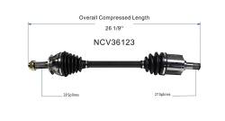 GSP - GSP NCV36123 Honda 2.4 Front Left CV Axle Assembly - Image 6