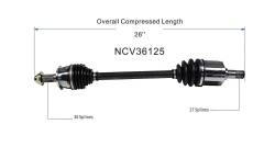 GSP - GSP NCV36125 Front Left CV Axle Assembly for 03-07 Honda Accord 2.4 - Image 6
