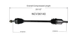 GSP - GSP NCV36140 Rear Left CV Axle Assembly for 02-06 Honda CR-V - Image 6