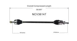 GSP - GSP NCV36147 Front Right CV Axle Assembly for 16-21 Civic 2.0 Coupe/Hatch/Sedan - Image 6