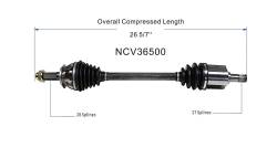 GSP - GSP NCV36500 Front Left CV Axle Assembly for 03-11 Honda Element - Image 6