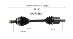 GSP - GSP NCV36501 Front Left CV Axle Assembly for 90-93 Honda Accord - Image 6