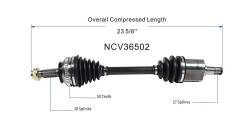 GSP - GSP NCV36502 Front Right CV Axle Assembly for 90-93 Honda Accord - Image 6