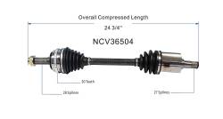 GSP - GSP NCV36504 Front Right CV Axle Assembly for 92-96 Honda Prelude - Image 6