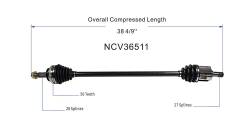 GSP - GSP NCV36511 Front Left CV Axle Assembly for Acura/Honda 2.2 - Image 6