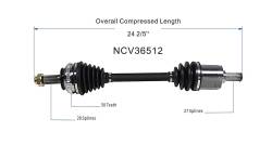 GSP - GSP NCV36512 Front Left CV Axle Assembly for Acura/Honda 2.2/2.3 - Image 6
