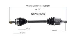 GSP - GSP NCV36516 Front Right CV Axle Assembly for Honda - Image 6