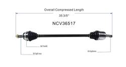 GSP - GSP NCV36517 Front Left CV Axle Assembly for Honda 1.5 - Image 6