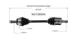 GSP - GSP NCV36544 97-01 Honda Prelude Base Front Right CV Axle Assembly - Image 6