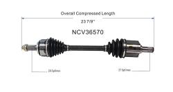 GSP - GSP NCV36570 Front Left CV Axle Assembly for Coupe/Sedan - Image 6