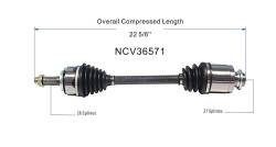 GSP - GSP NCV36571 Front Right CV Axle Assembly for Coupe/Sedan - Image 6