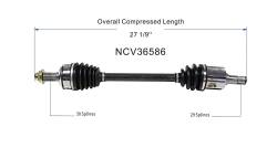 GSP - GSP NCV36586 Front Left CV Axle Assembly for Acura/Honda 3.5 - Image 6