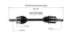 GSP - GSP NCV37000 Front Left CV Axle Assembly for 07-09 Hyundai Santa Fe 3.3 - Image 6