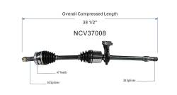 GSP - GSP NCV37008 Front Right CV Axle Assembly for Hyundai 3.3 3.8 - Image 6