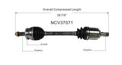 GSP - GSP NCV37071 Front Left CV Axle Assembly for Hyundai/Kia 2.0 2.4 - Image 6
