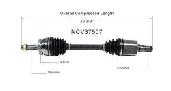 GSP - GSP NCV37507 CV Axle Assembly Front Left for Hyundai Veracruz 07-12 - Image 6